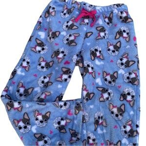 Chili Peppers blue fuzzy sleep bottoms size 4